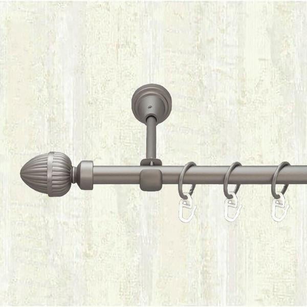 Карниз металевий Orvit Одеон однорядний 16 мм відкритий 200 см Сатин (A1)