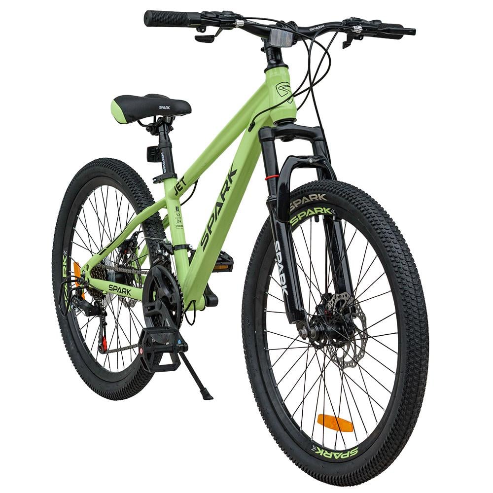 Велосипед Spark JET колеса 24" сталева рама 12" Оливковий (2919338328)