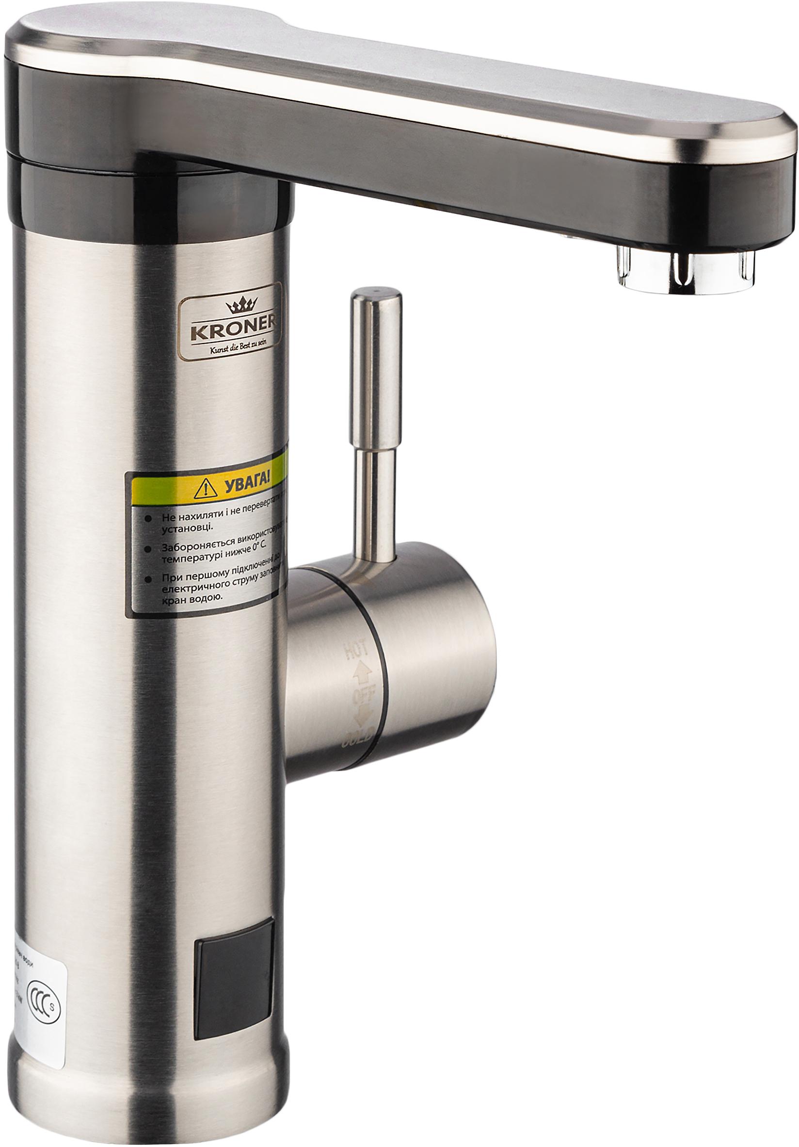 Монокран проточный кухонный KRONER Volt ESG089 с электроподогревом