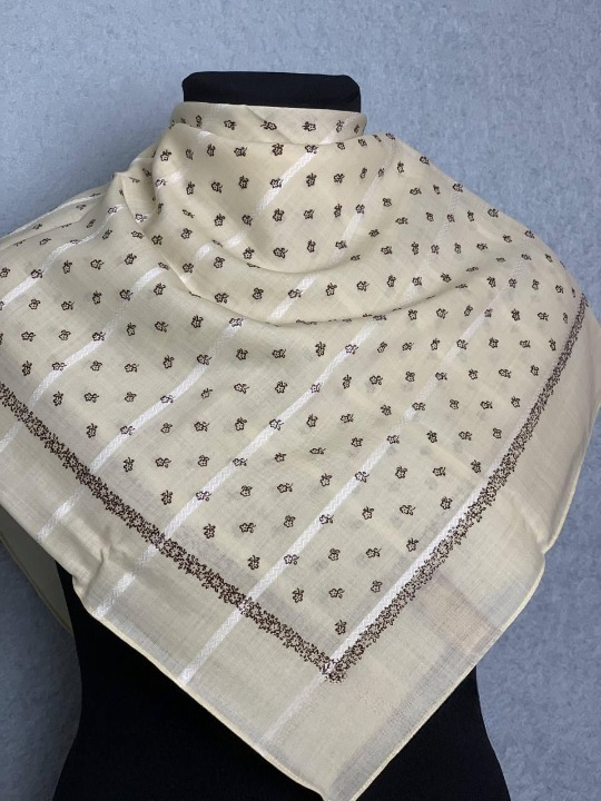 Платок шерстяной Мелкие цветы Желтый (29439614)