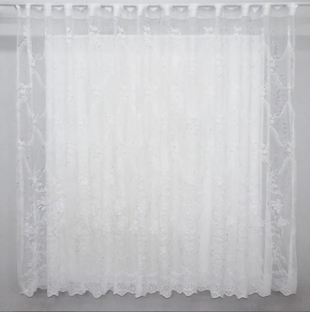 Тюль жаккард 1,6 м Білий (1321т)