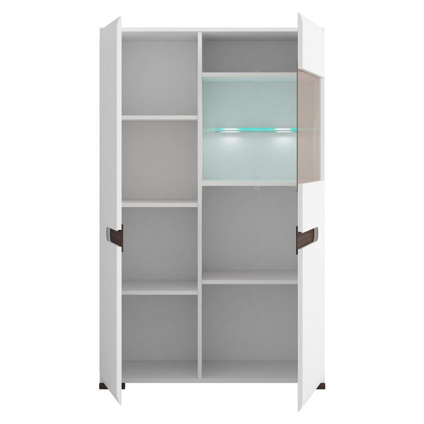 Витрина для кабинета двухдверная Gerbor Ацтека REG1W1D/14/9 ДСП 900х410х1450 мм Белый/Венге (5807) Витрина для кабинета двухдверная Gerbor Ацтека REG1W1D/14/9 ДСП 900х410х1450 мм Белый/Венге (5807)