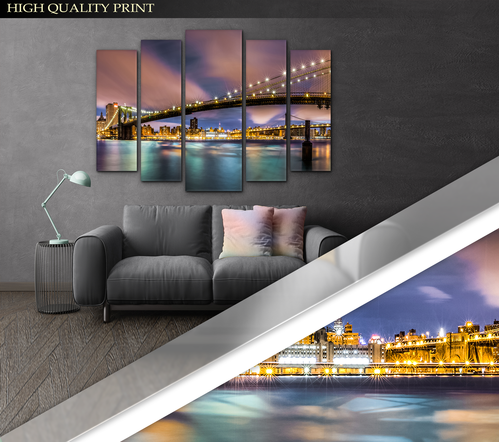 Картина модульная Город Мост 115х170 см (Art-284_5) - фото 3