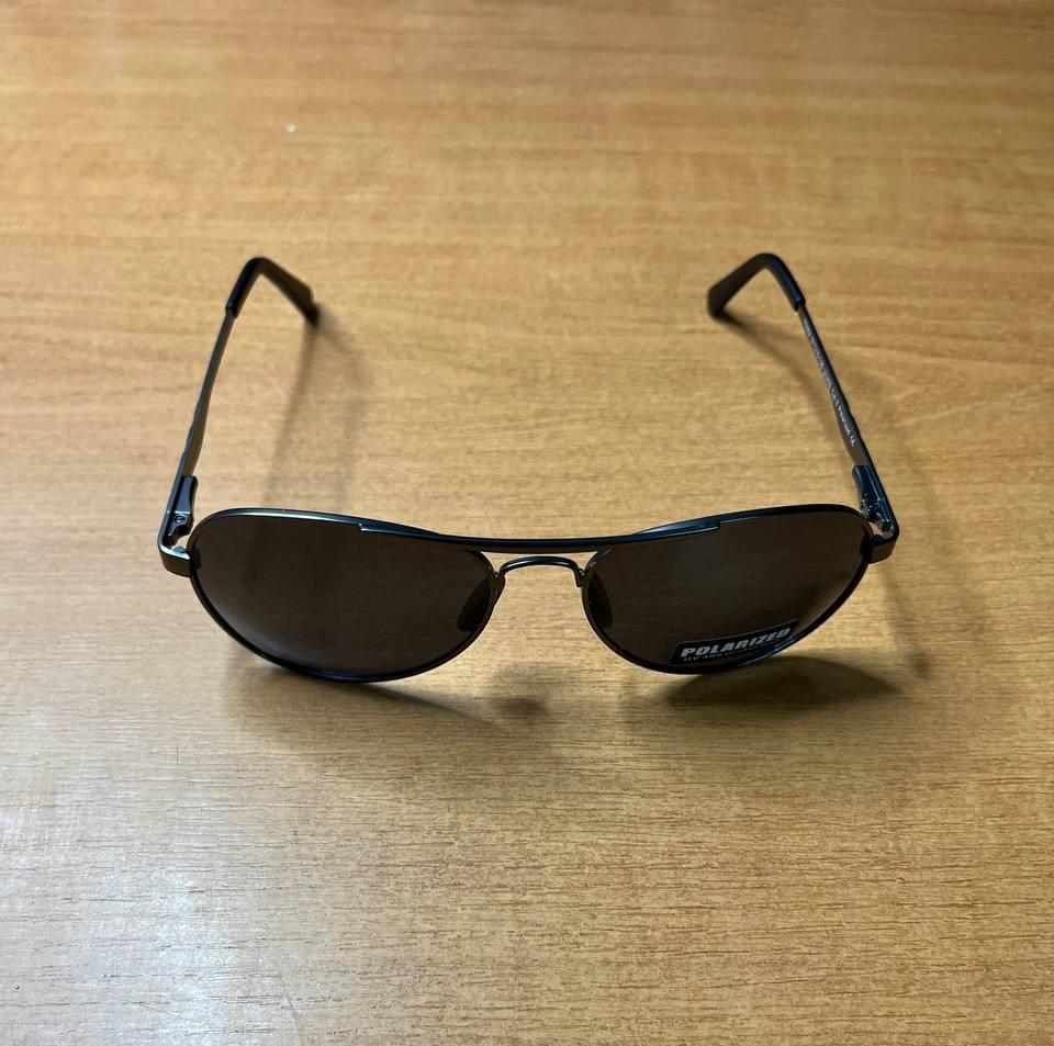 Сонцезахисні окуляри чоловічі Polaroid Aviator UV400 поляризаційні антиблікові крапля матові димчаті (0c9d3567) - фото 4