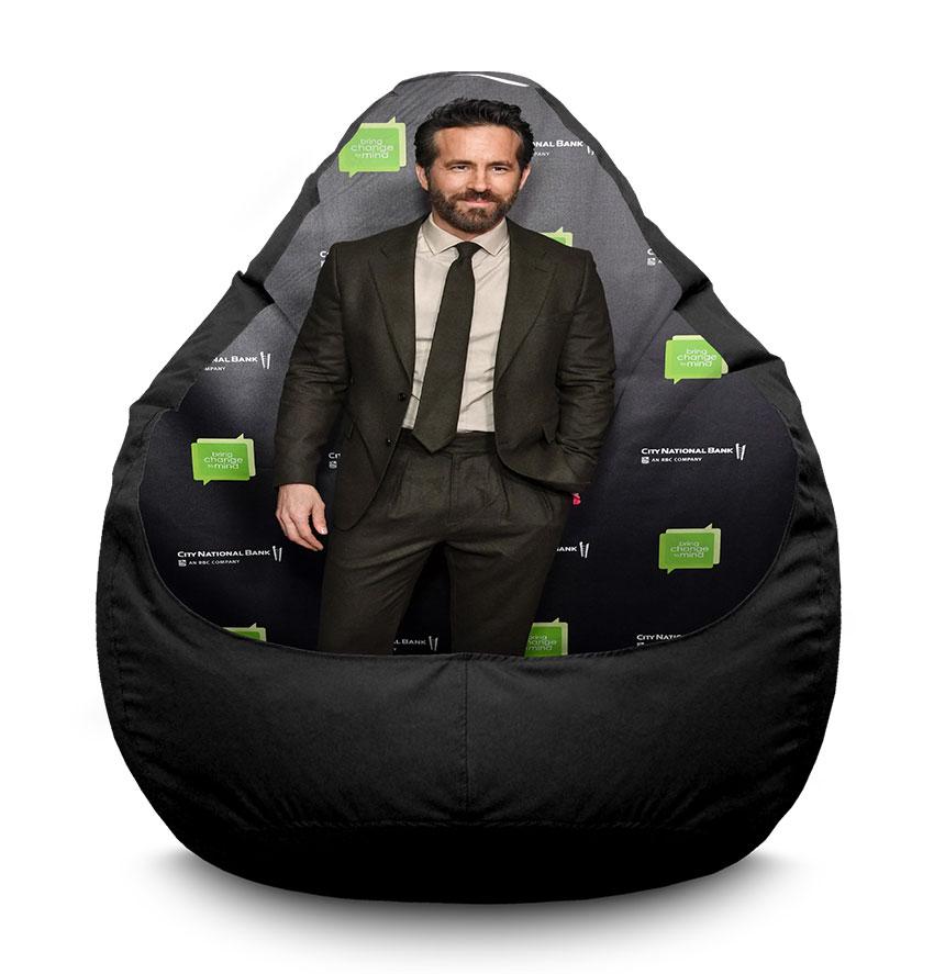 Кресло-мешок iPuff Ryan Reynolds Actor оксфорд XL 80x110 см Черный (113945)