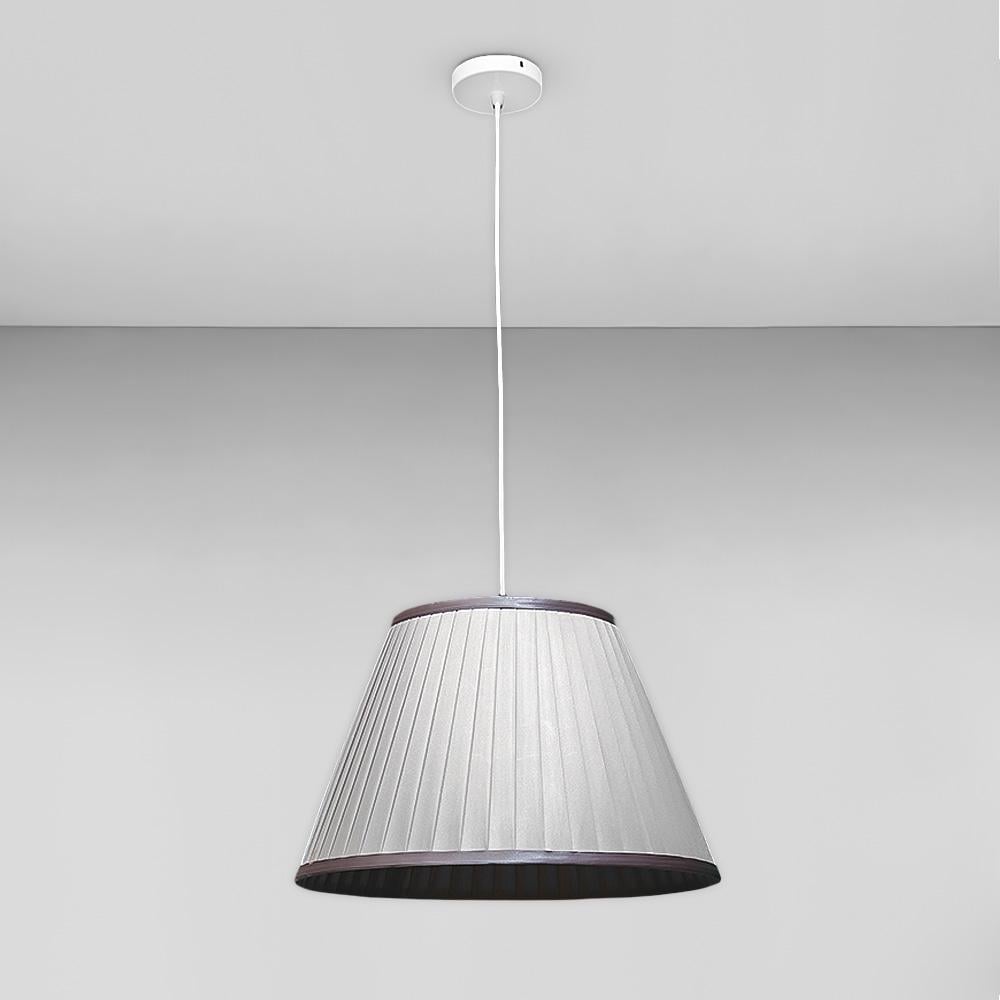 Люстра підвісна з абажуром Light House LS-18957-1 GD Білий/Сірий 