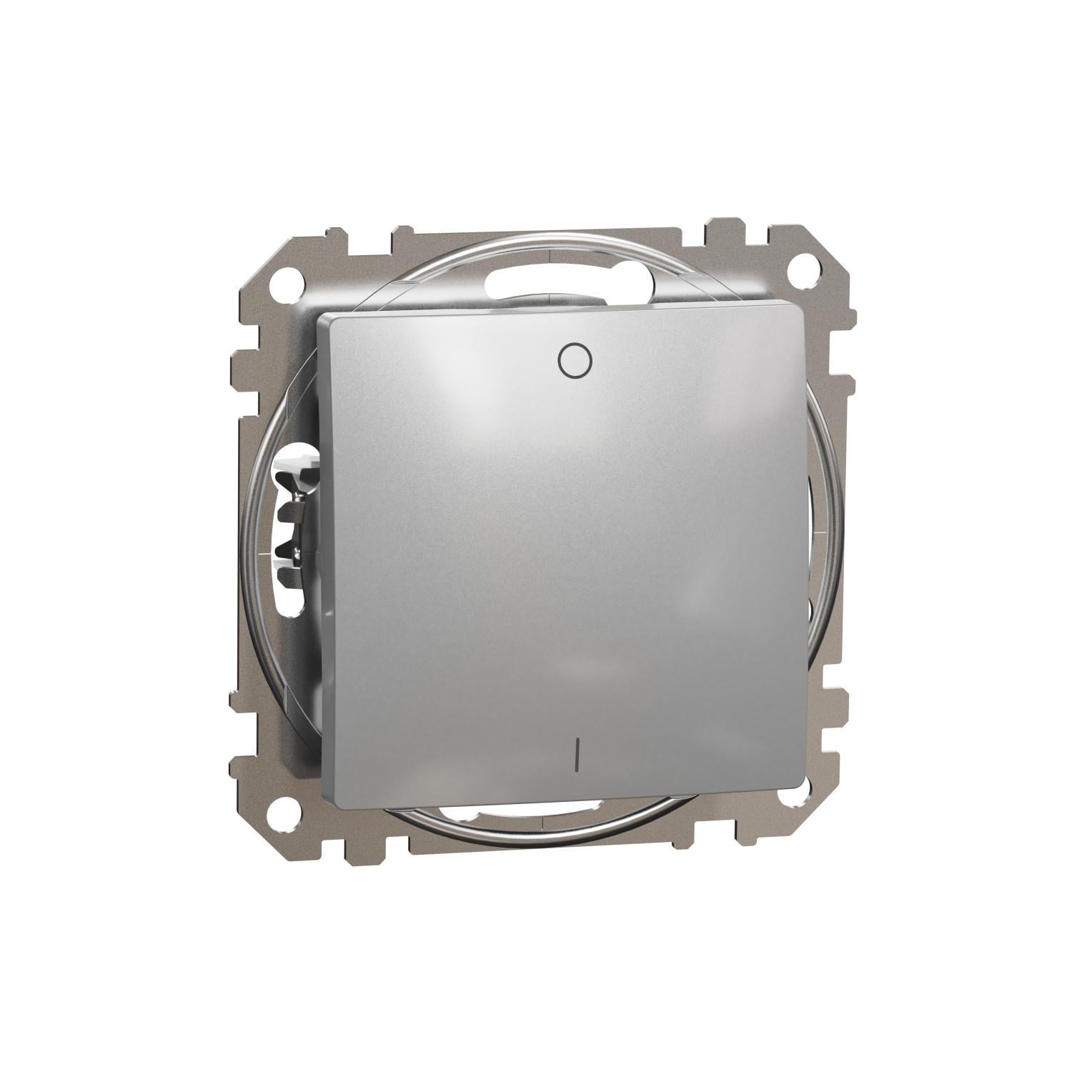Вимикач одноклавішний двополюсний Schneider Electric Sedna Design Алюміній (SDD113102) Вимикач одноклавішний двополюсний Schneider Electric Sedna Design Алюміній (SDD113102)