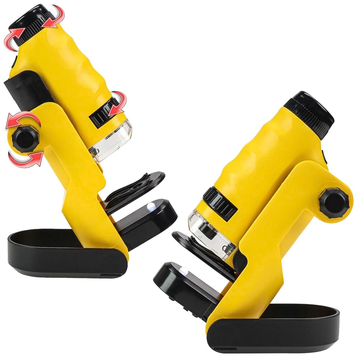 Микроскоп детский OEM 2120A-3 с 120х увеличением и держателем для смартфона Желтый - фото 4 Микроскоп детский OEM 2120A-3 с 120х увеличением и держателем для смартфона Желтый - фото 4