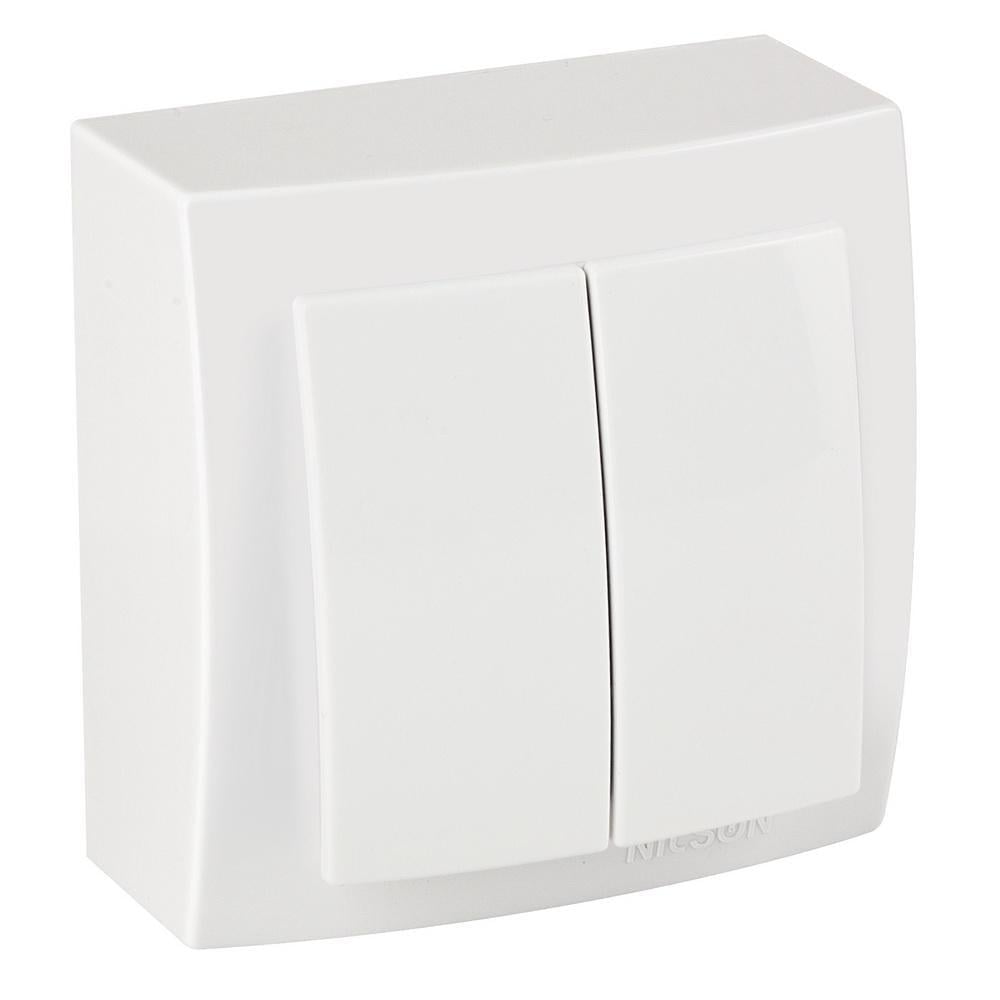 Вимикач двоклавішний Nilson Themis Білий (26111003)