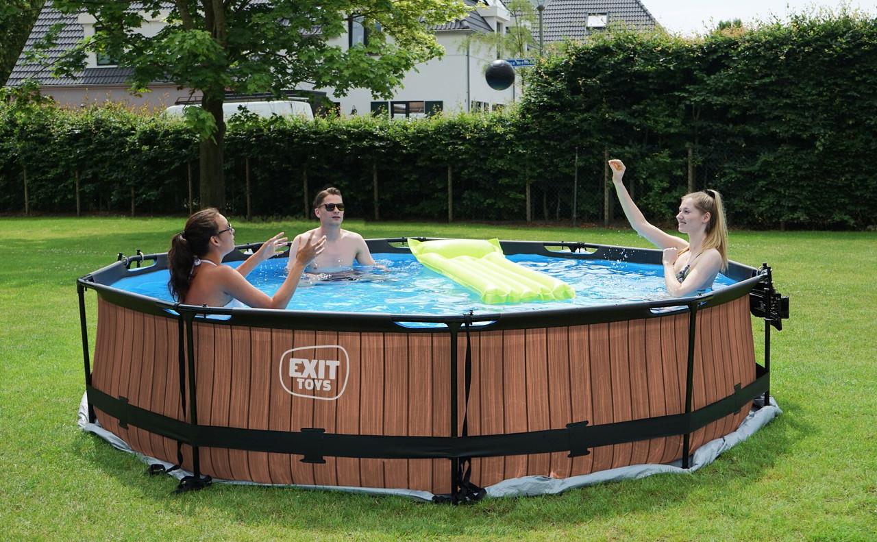 Бассейн каркасный Exit Toys с наземным куполом 360х76 см Дерево (2448918038) - фото 8 Бассейн каркасный Exit Toys с наземным куполом 360х76 см Дерево (2448918038) - фото 8