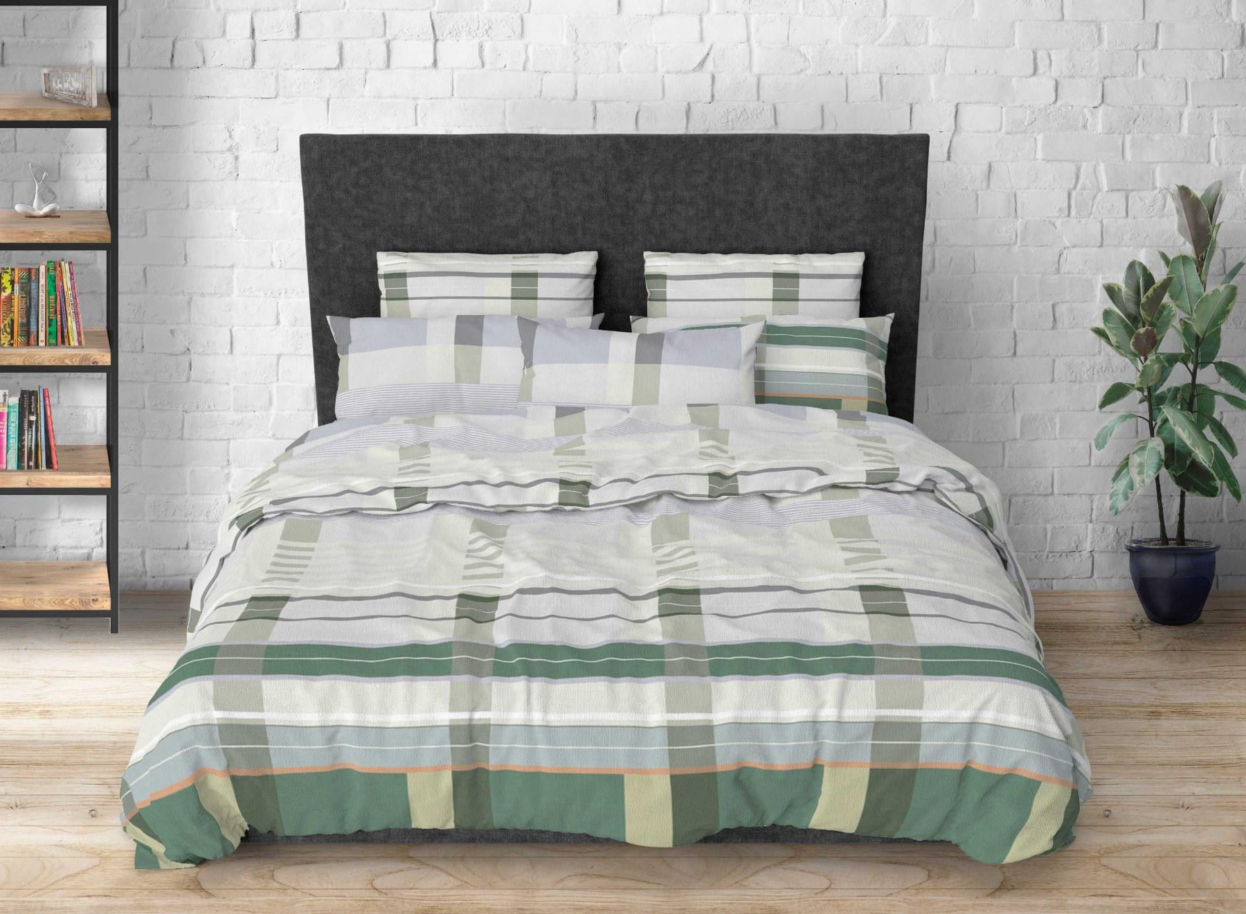 Простирадло двоспальне Клітинка бязь голд люкс 200х220 см Різнокольоровий (21539198)