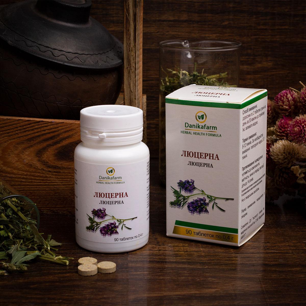 Натуральная добавка ДаникаФарм Люцерна 90 таблеток