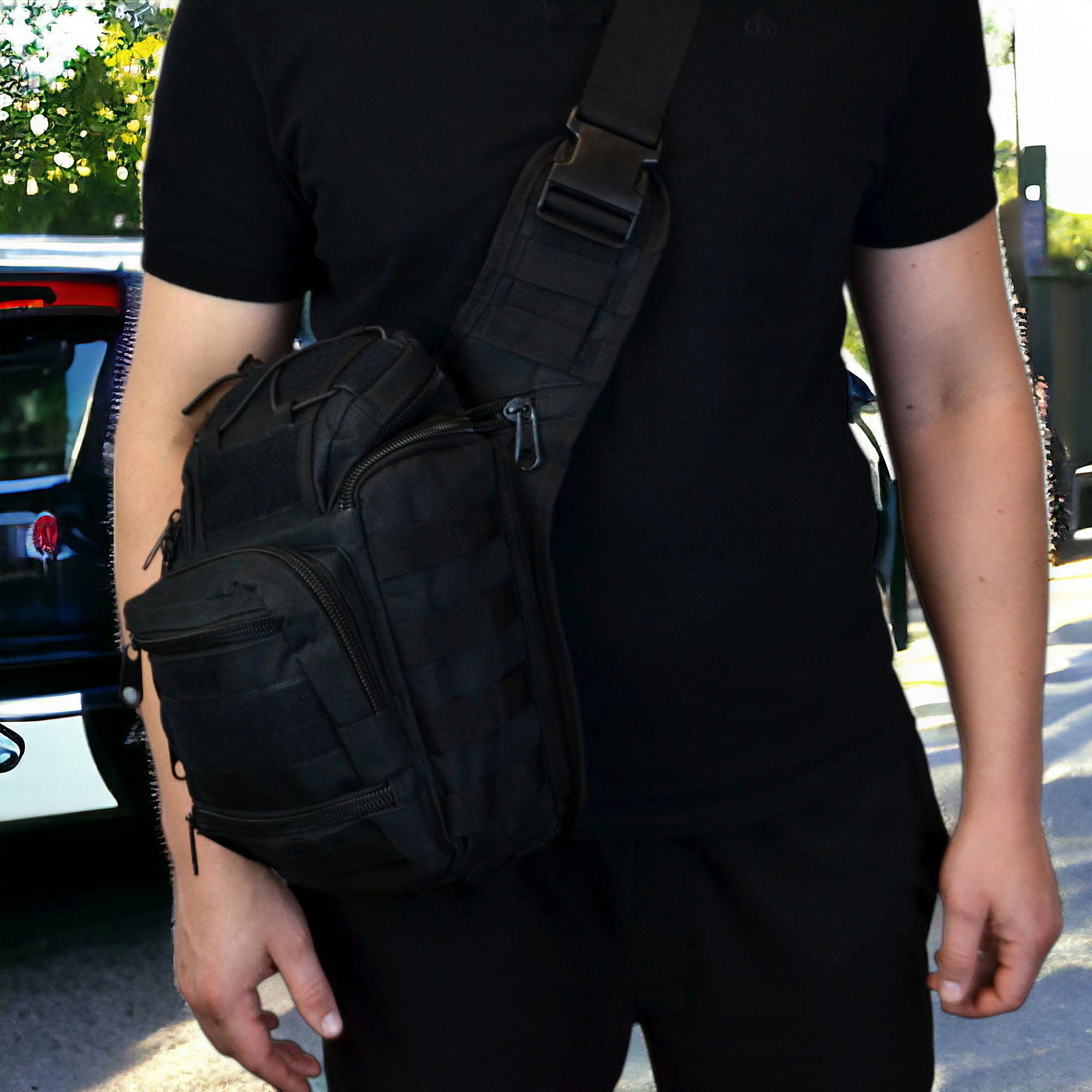 Сумка военная через плечо Черный (457026) - фото 31 Сумка военная через плечо Черный (457026) - фото 31