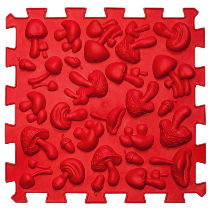 Розвиваючий килимок масажний Пазл Грибочки 1 елемент Червоний (РН96002) - фото 1 Розвиваючий килимок масажний Пазл Грибочки 1 елемент Червоний (РН96002) - фото 1