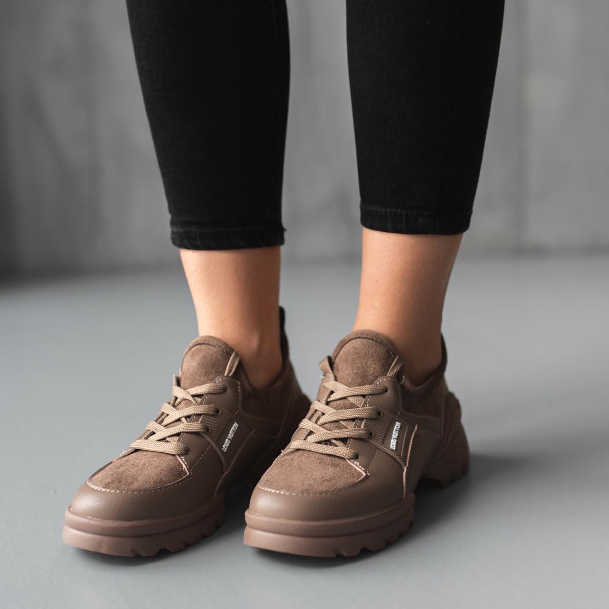 Кроссовки женские Fashion р. 39 24,5 см Коричневый (3700)