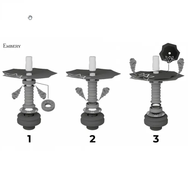 Кальян Embery Mini Mono Flip Синій - фото 7