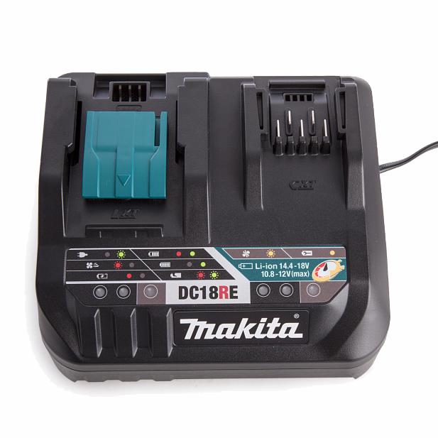 Быстрозарядное устройство DC18RE Makita 198720-9 LXT СXT 10,8-14,4-18 В 230 В ЗУ на два аккумулятора без АКБ (4647)