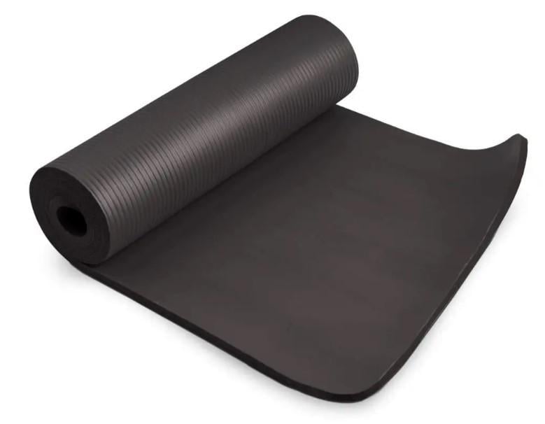 Коврик для йоги и фитнеса Power System PS-4017 NBR Fitness Yoga Mat Plus 180х61х1 см Black (PS-4017_Black)