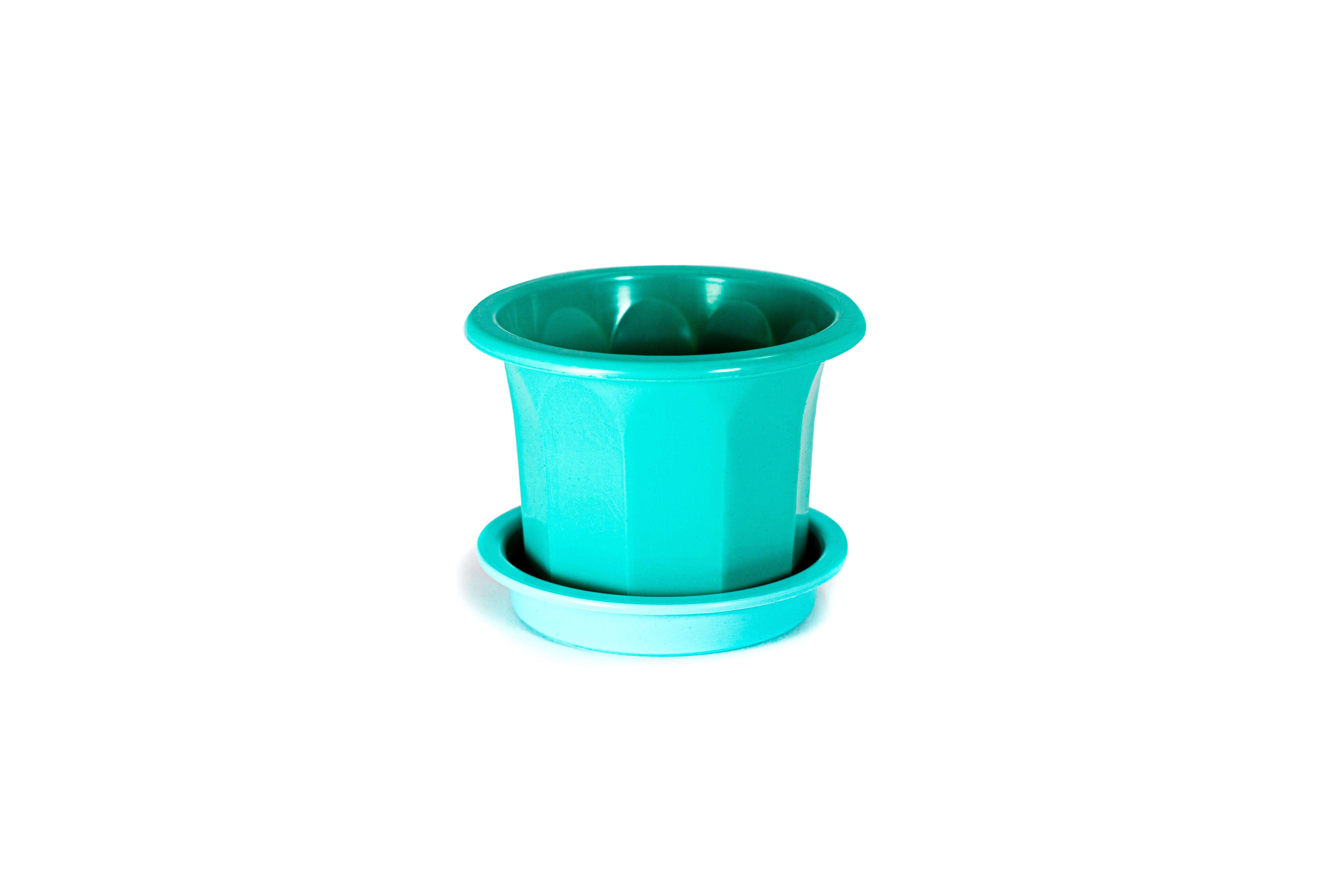 Горшок Тюльпан Ø 10x8,5 см 0,4 л Бирюзовый Горшок Тюльпан Ø 10x8,5 см 0,4 л Бирюзовый