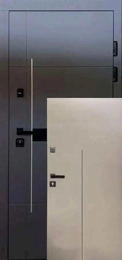 Двері вхідні Portala Модерн 950х2040 мм Софтач Сірий/Софтач хакі (14329697)