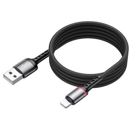 Кабель Borofone BU33 USB Lightning 2,4 A 1,2 м Black (554135) - фото 2
