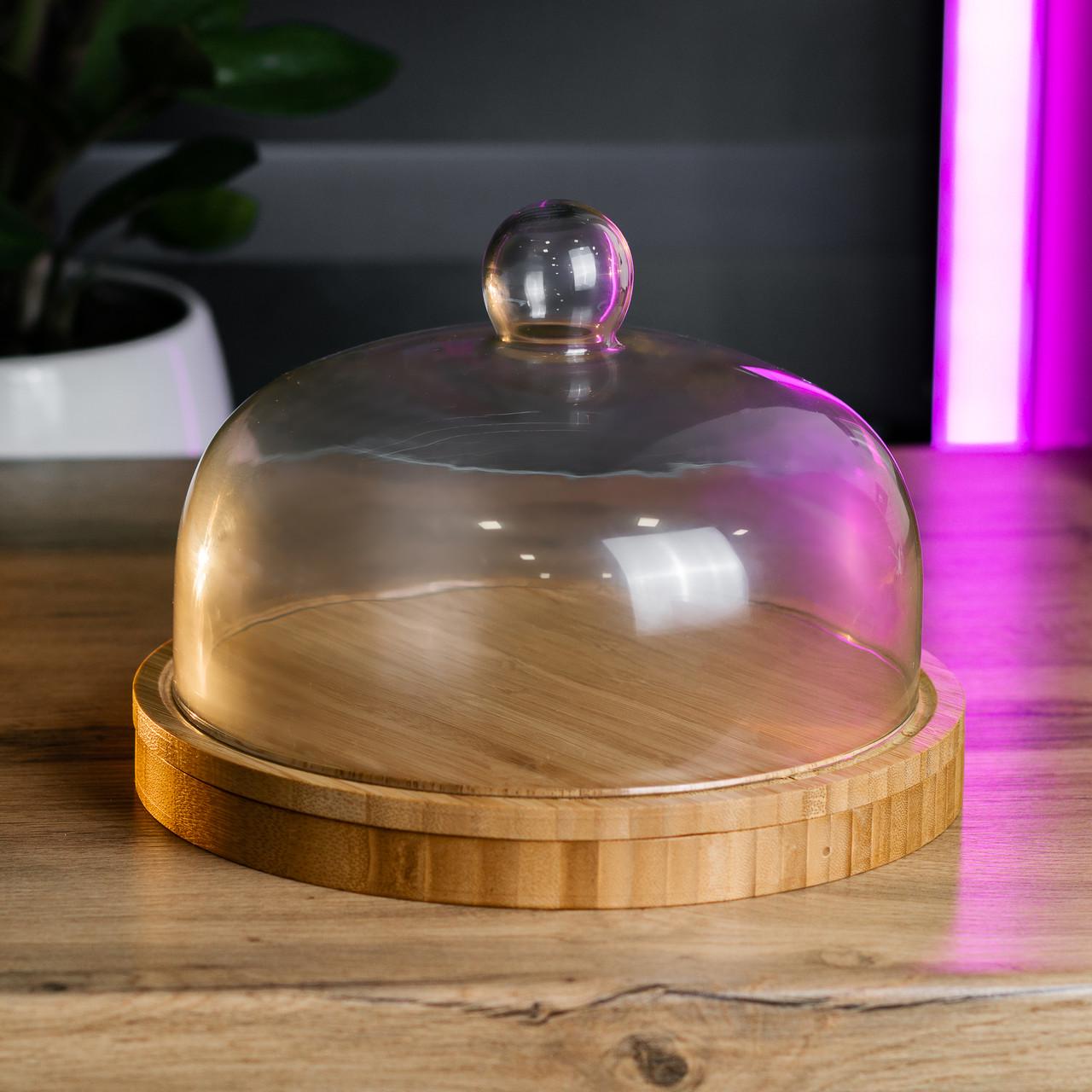 Набор для нарезки сыра со стеклянной крышкой 25 см (4773) - фото 10