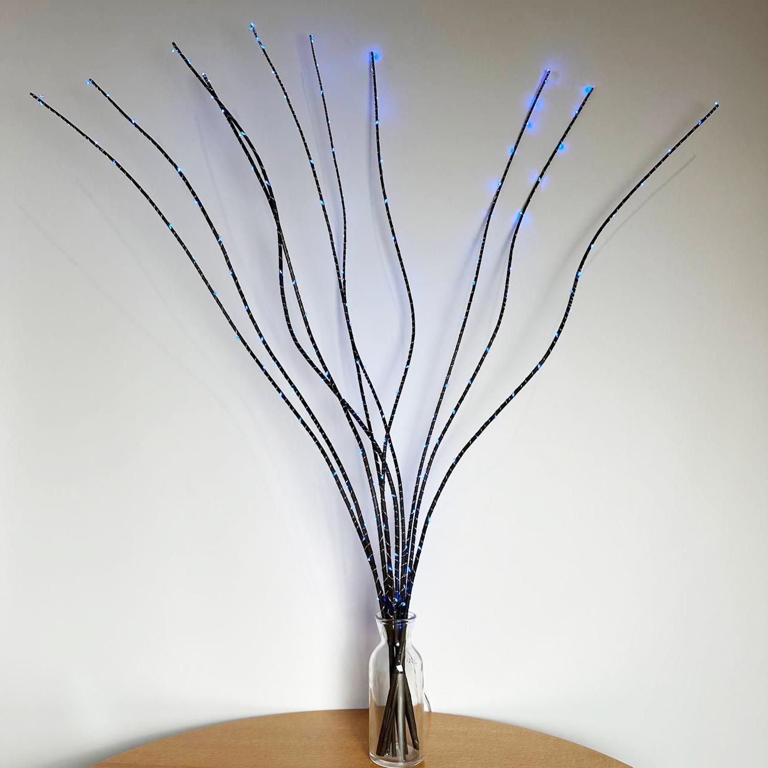 Декоративная лоза с украшением в виде гирлянды синий свет Черный - фото 2 Декоративная лоза с украшением в виде гирлянды синий свет Черный - фото 2