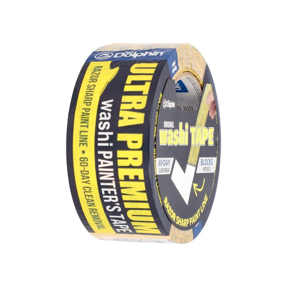 Скотч малярный Blue dolphin washi ultra premium 38 мм 50 м