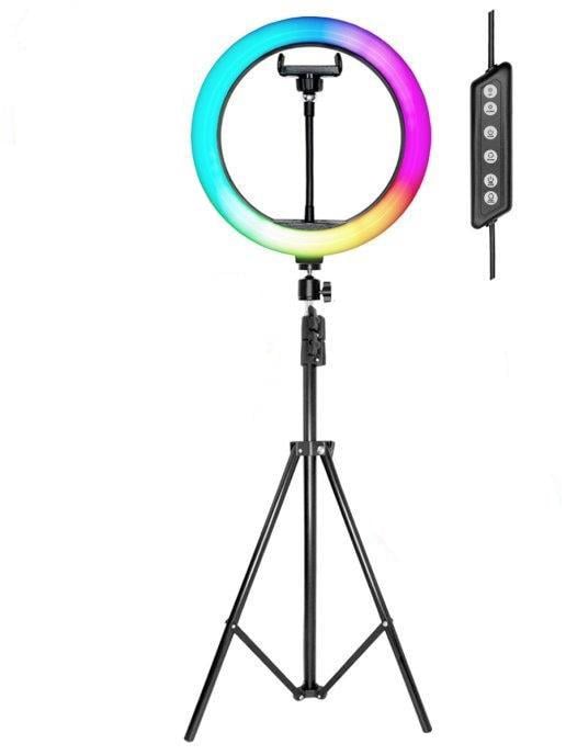 Кольцевая лампа RGB 26 см с держателем со штатив 2,1 м Разноцветный