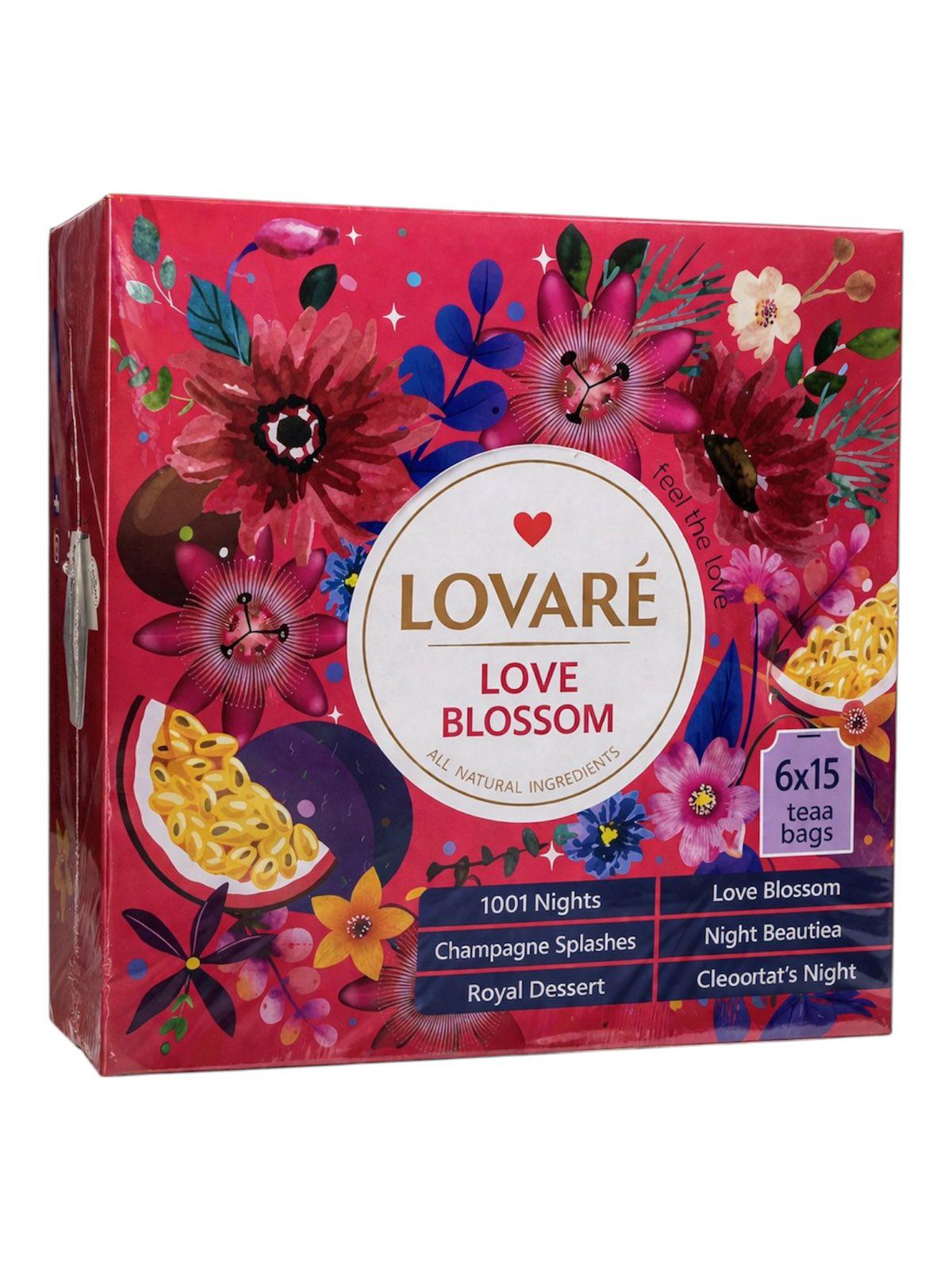 Чай черный Lovare Love Blossom 6 вкусов по 15 пакетиков (59236)