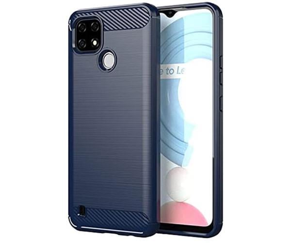 Чехол-накладка Polished Carbon для Realme C21 Синий