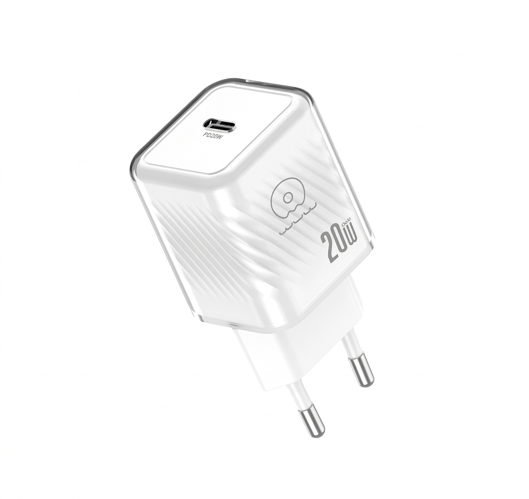 Зарядний пристрій мережевий Wuw C225 20W USB-C GaN PD EU White (34063435)