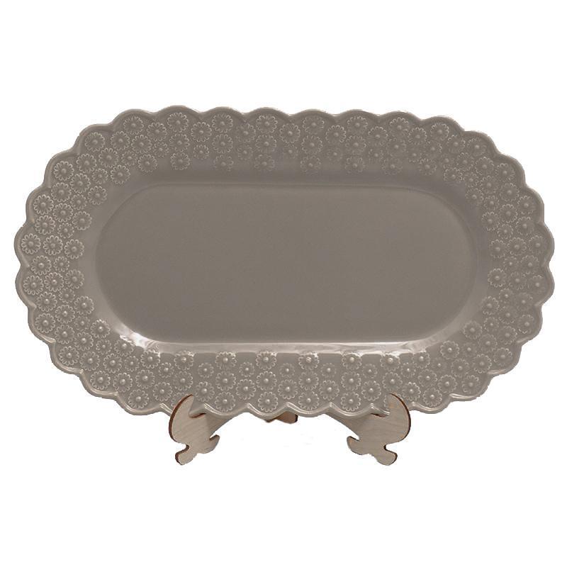 Блюдо Palais Royal Ромашки 45х26 см Бежевый (36318D) - фото 3 Блюдо Palais Royal Ромашки 45х26 см Бежевый (36318D) - фото 3