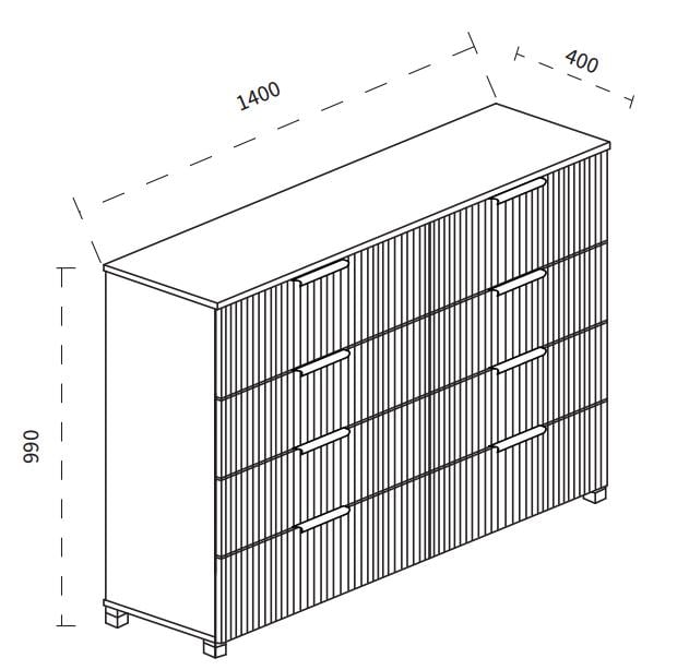 Комод Саванна К-407 140x99x40 см Кашемир (01379) - фото 3