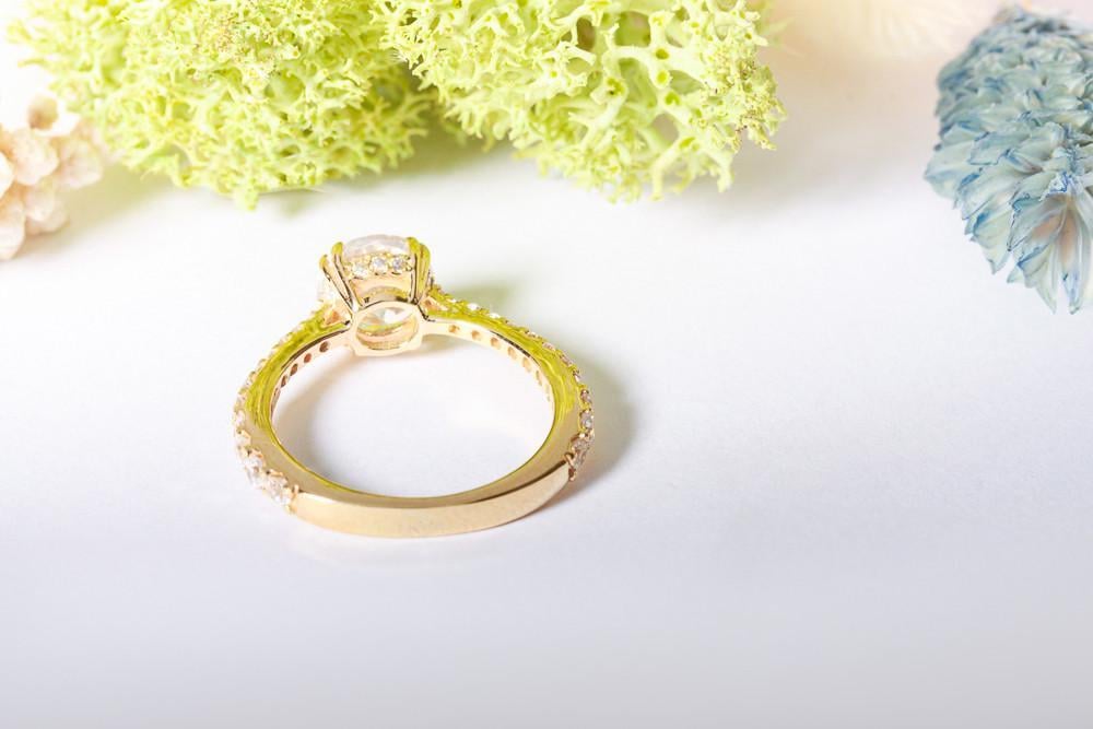 Каблучка жіноча золота з фіанітами р. 14 (2018847044) - фото 6