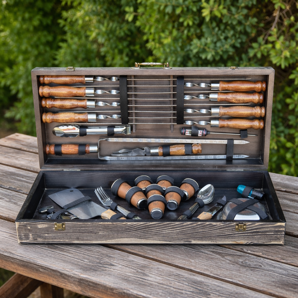 Подарочный набор шампуров Jooki Магнат темная текстура (10245)