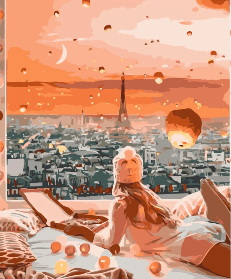 Картина по номерам Strateg Сказочный Париж 40х50 см (GS138)