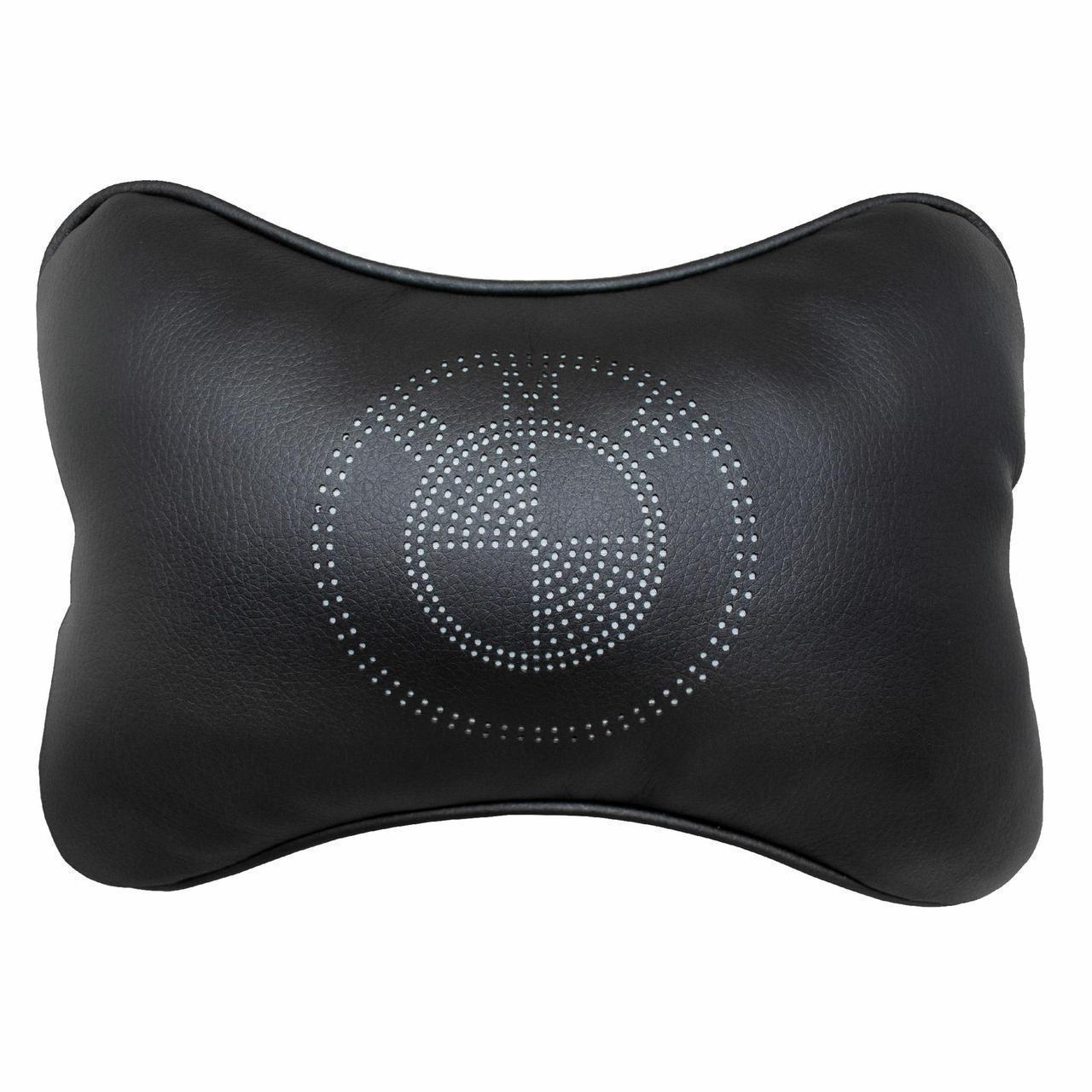 Подушка автомобильная Avtolife BMW для шеи из экокожи Черный (AVT-LBL-01)
