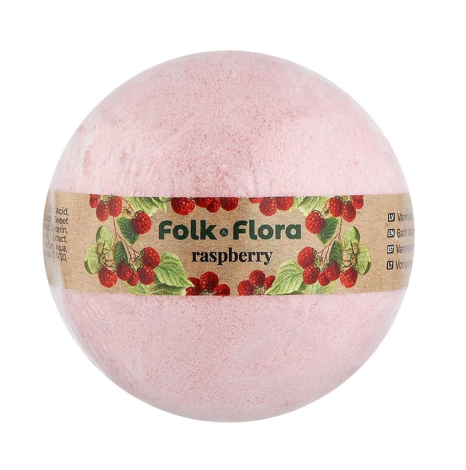 Бомбочка для ванны Folk&Flora Малина 130 г (4751030834719)