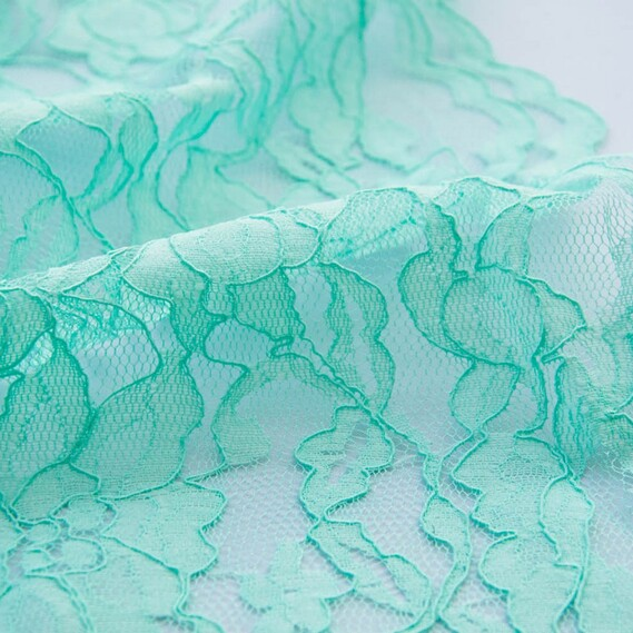 Ткань гипюр IDEIA Индонезия 1,45 м Бирюзовый (2200004070872)