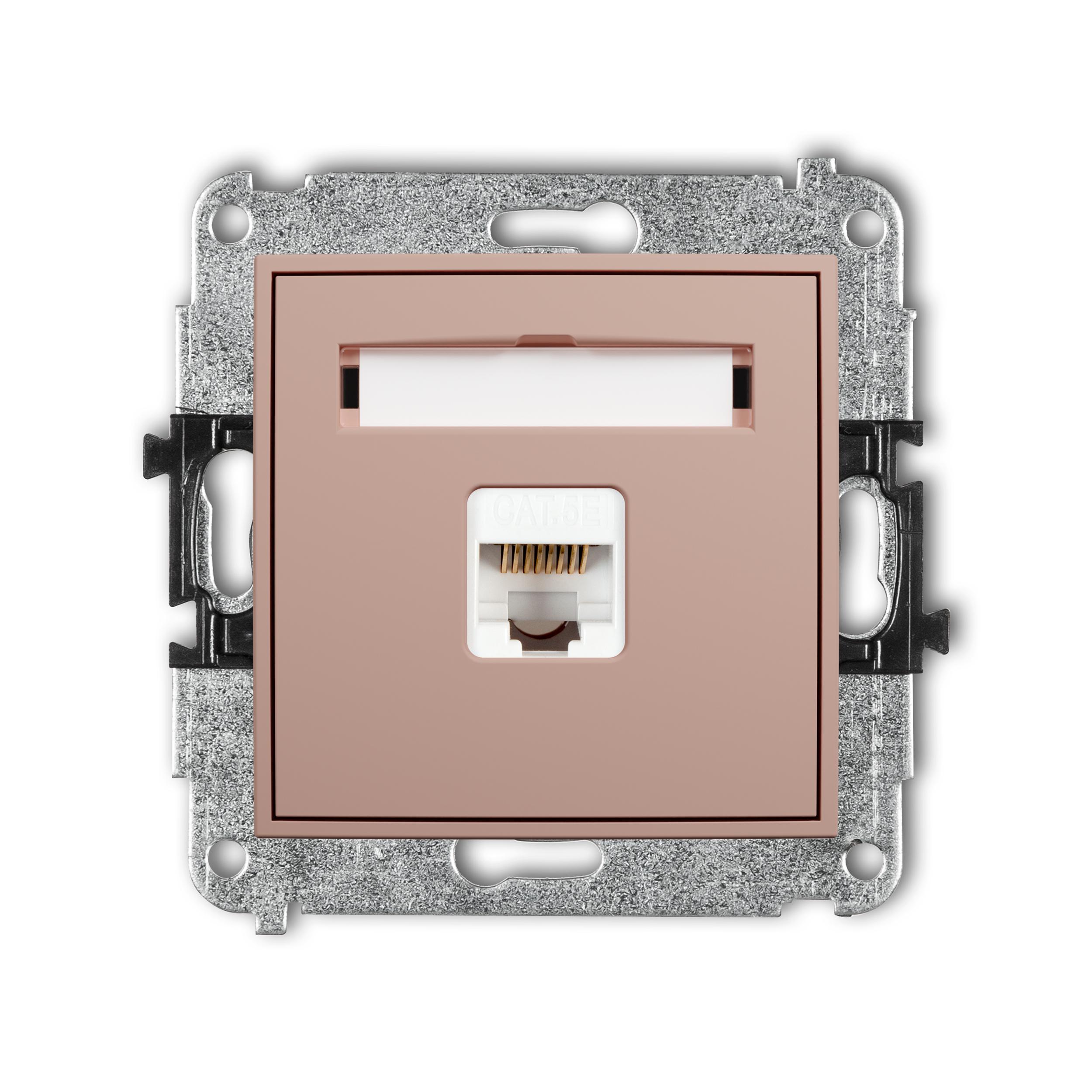 Розетка компьютерная Karlik Mini RJ45 cat 5E Лососевая (62MGK-1)