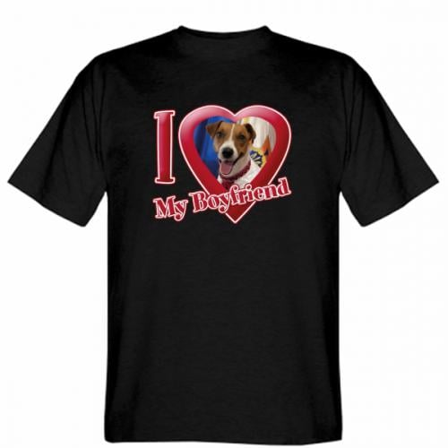 Футболка мужская Gildan I love my Boyfriend Пес Патрон XL Черный (19276301-2-207950-XL)