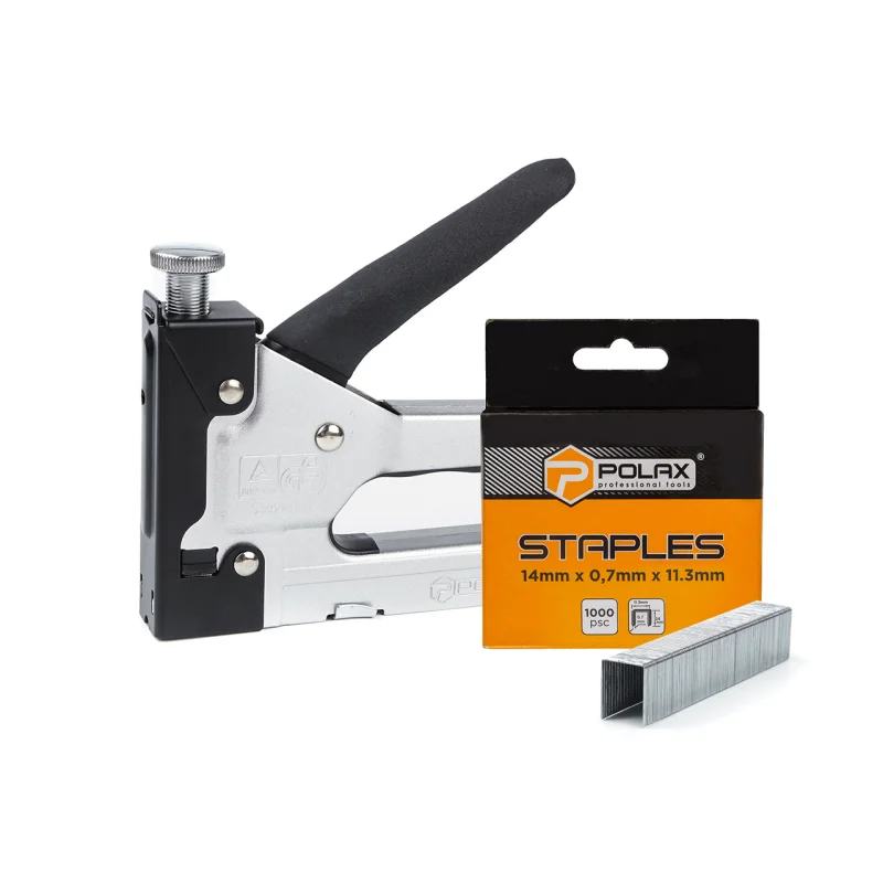 Набор крепежный Polax степлер "Стандарт" и скобы 14 мм (227-12)