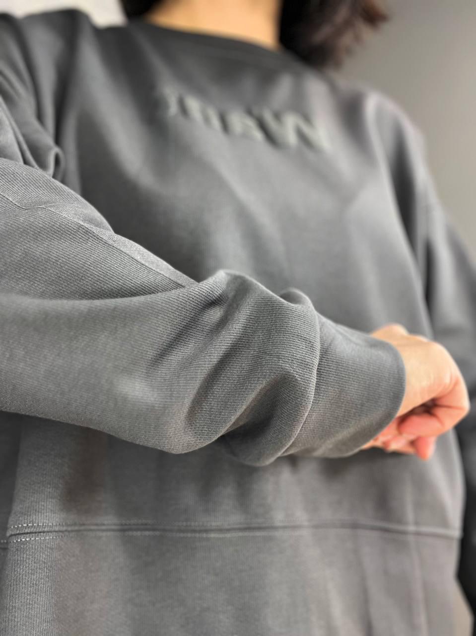 Світшот жіночий U S 293 WANT широкий попереду OS Графітовий (1514) - фото 5