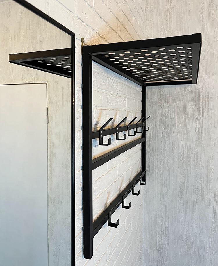 Вешалка металлическая разборная в прихожую NC Home Hallway 80 см Черный (110378) - фото 2