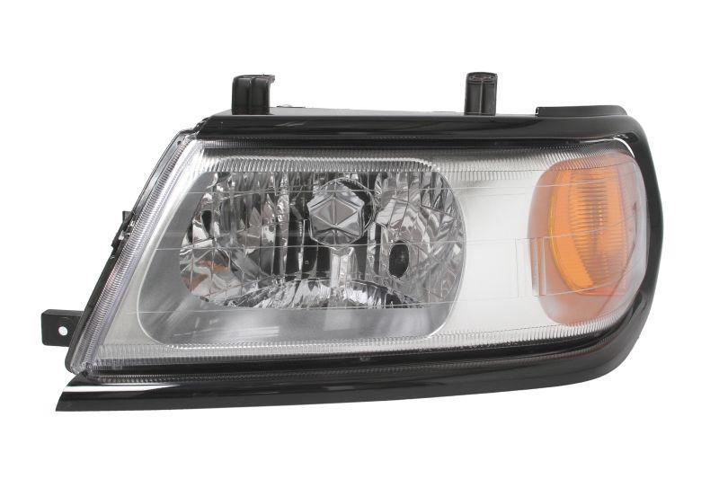 Фара передняя левая Mitsubishi Pajero Sport 2004-2008 H4 черная рамка (114-1121L-LDEM2)