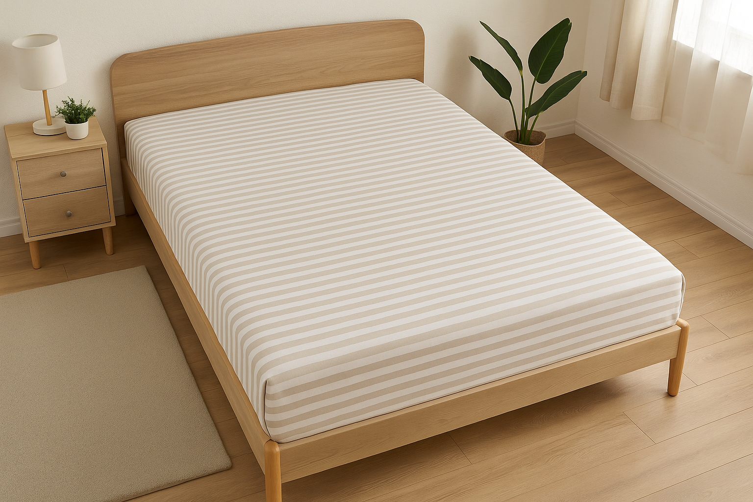 Простынь Stripes beige 2 на резинке безь 180х200 см (G-0506beige/x180) Простынь Stripes beige 2 на резинке безь 180х200 см (G-0506beige/x180)