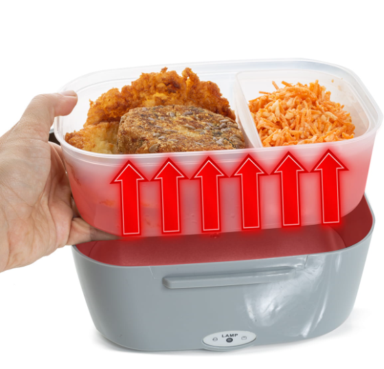 Ланч-бокс електричний Kamille Vizo із двома ємностями 1,5/0,45 л Сірий/Білий (2171) - фото 11 Ланч-бокс електричний Kamille Vizo із двома ємностями 1,5/0,45 л Сірий/Білий (2171) - фото 11