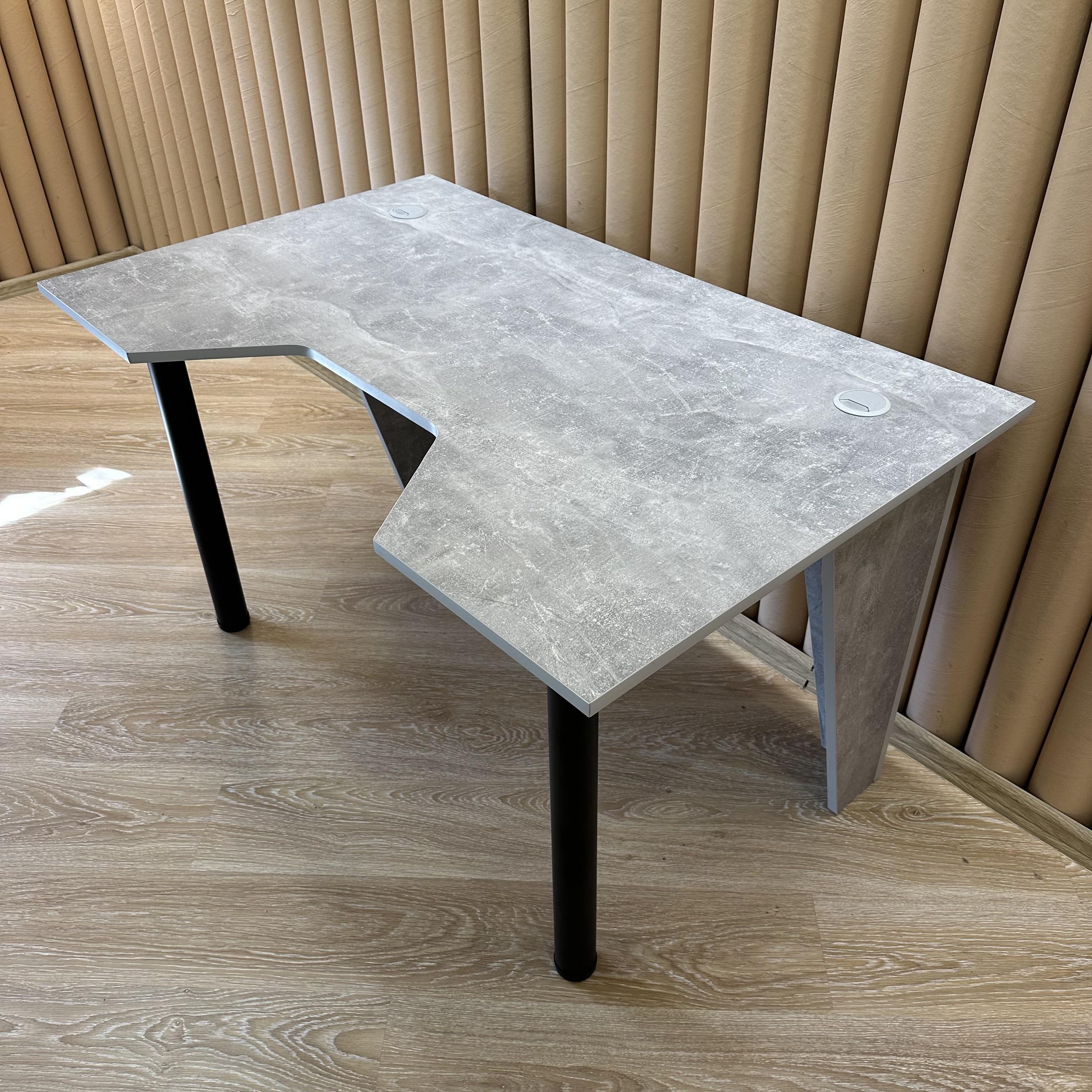 Стол компьютерный геймерский Drom Square Concrete Светло-серый