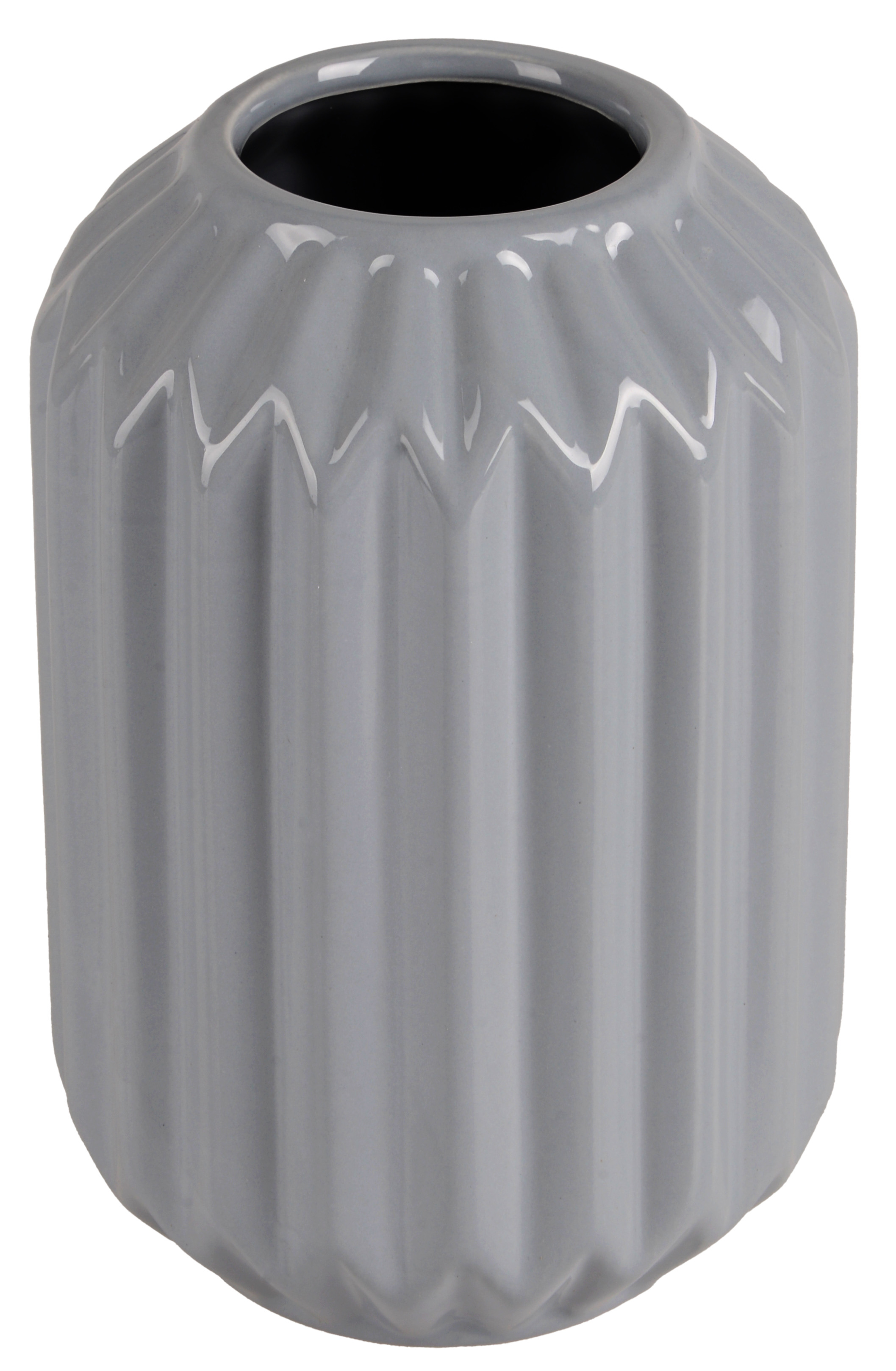 Ваза керамическая Viva Miroire 19 см Серый (6841652)